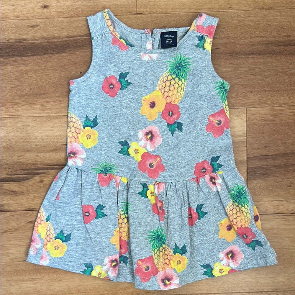 Baby Gap Tropical Toddler Dress with Ruffled Details